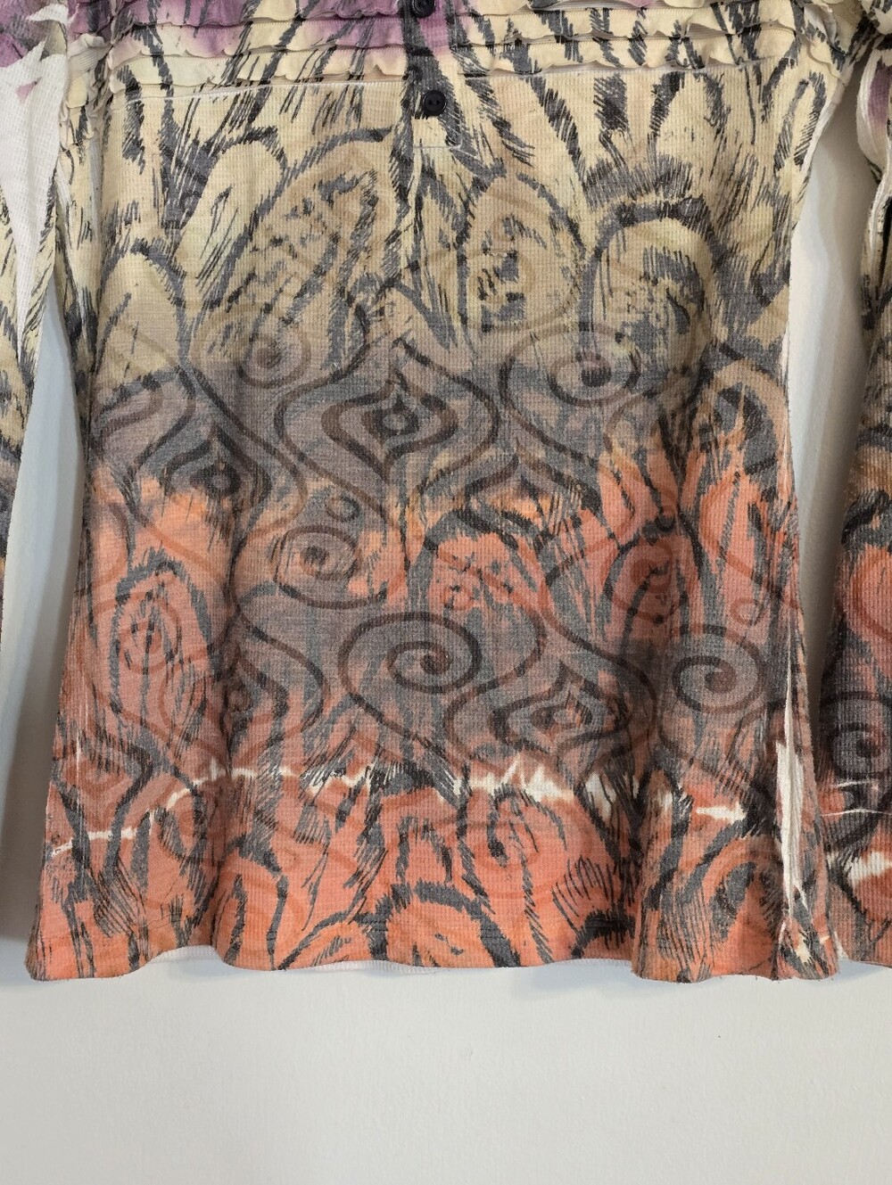Cubism Multicolor Long Sleeve Blouse Top - Size Small - Picture 10 of 17